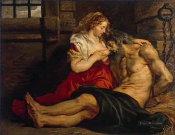 Pedro Pablo Rubens Painting - Caridad romana Peter Paul Rubens